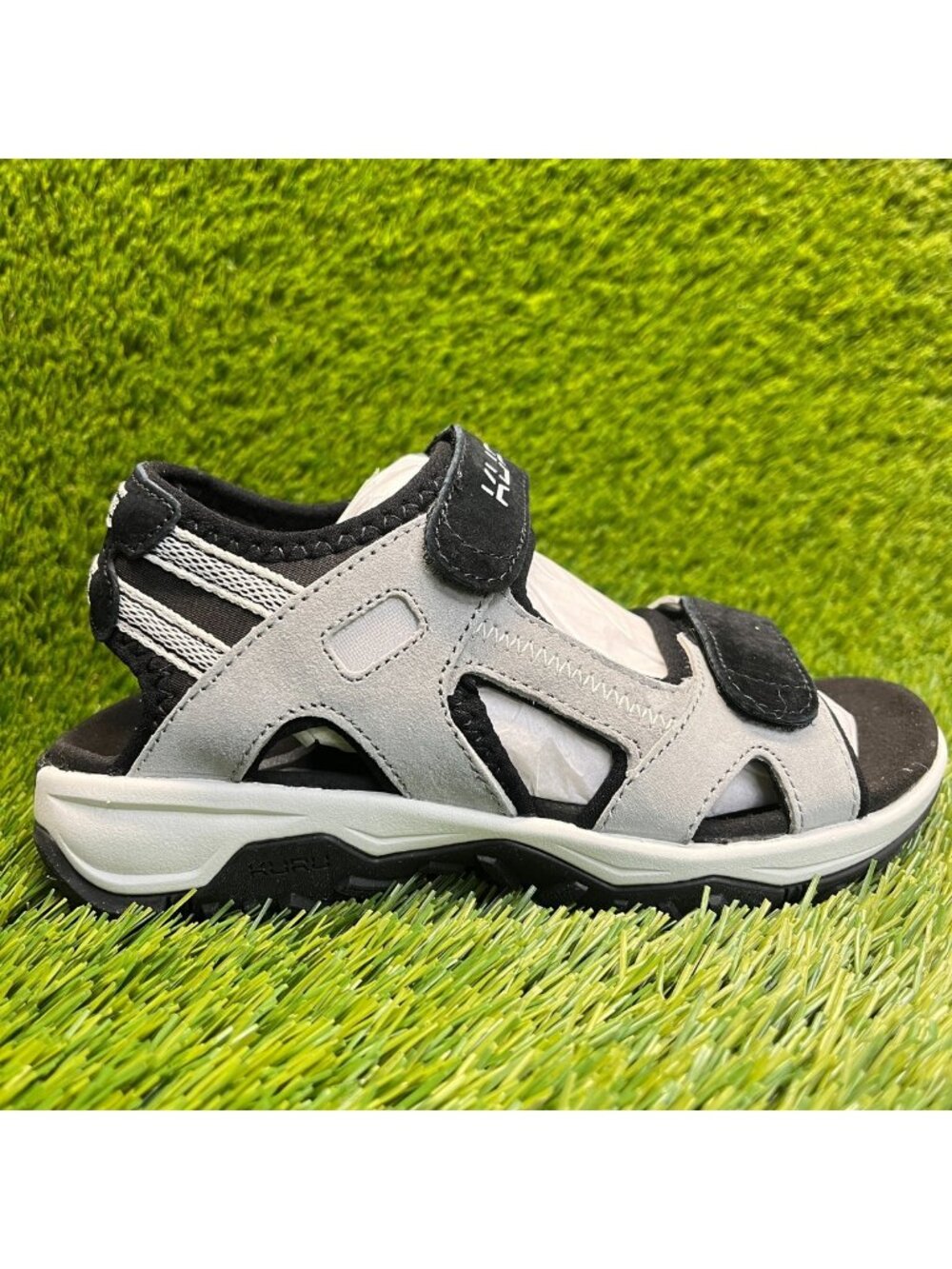 Kuru Tread Womens Size 5 Gray Black Beach Walking Outdoor Sport Strappy Sandals